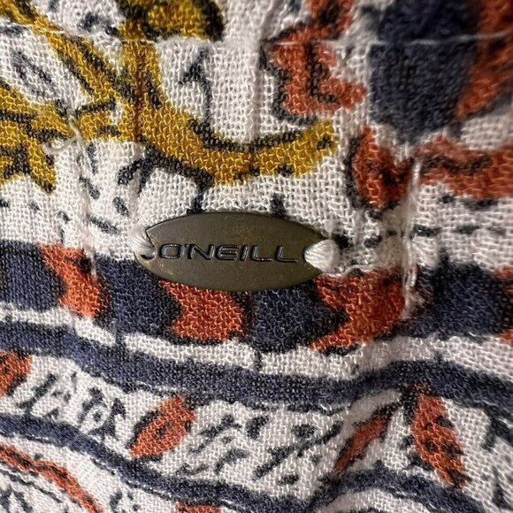 O'Neill Romper Womens Size Small Wrap Boho Floral Earth Tones Drawstring Hippy - Picture 13 of 16